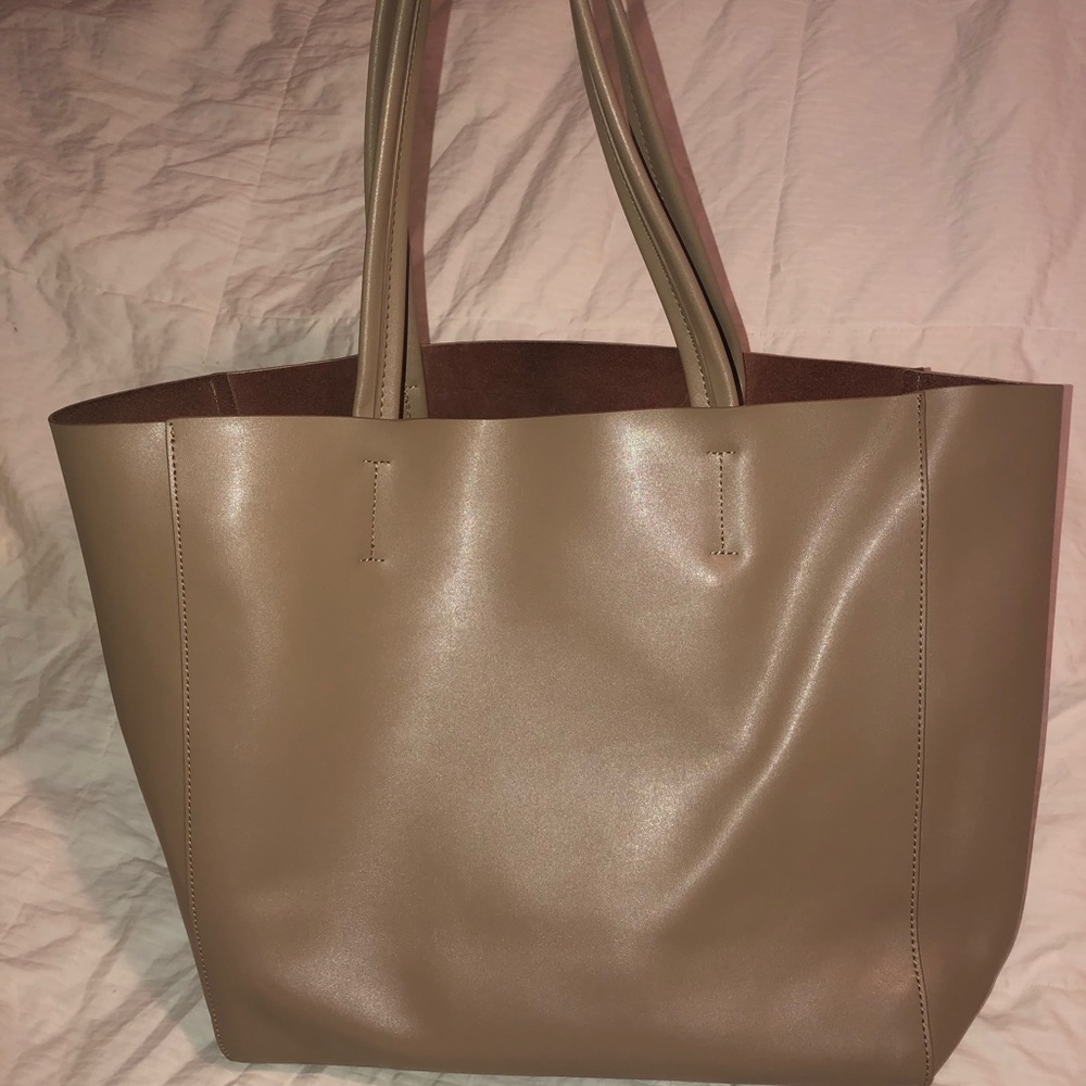 Unbranded Genuine Leather Tote - Neutral Color good for all seasons